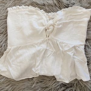 STRAPLESS WHITE SWEETHEART TOP